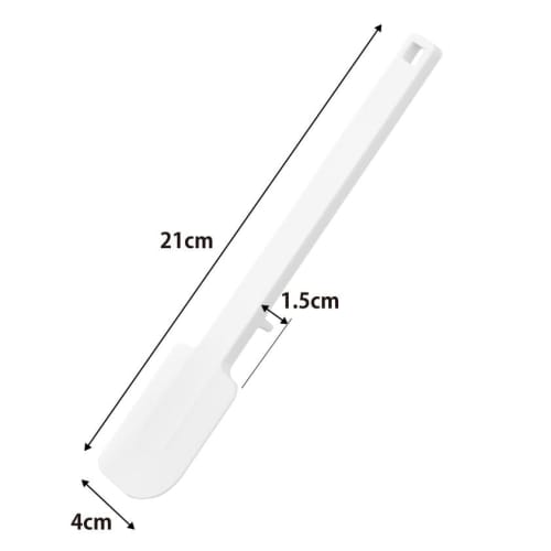 Yamazaki Tower Silicone Spatula, Small, White, W4 x D1.5 x H21cm, Dishwasher Safe, Floating Tip, Small Size, 1602