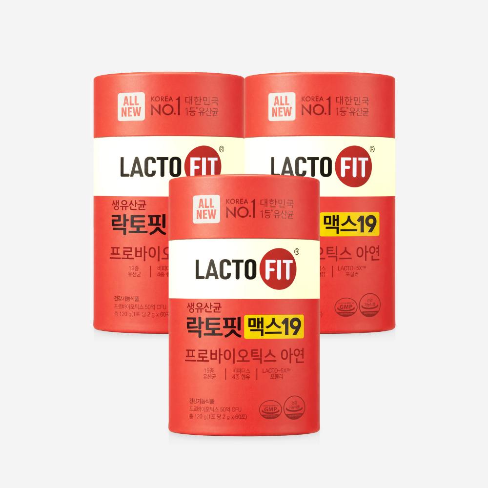 5 Billion CFU LactoFit Max 19 3 Bottles (180-day Supply) / 19 Types of Probiotics