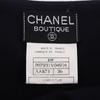 CHANEL COCO Mark Double Button skirt P07931V04916 97P vintage Navy blue wool Women Used