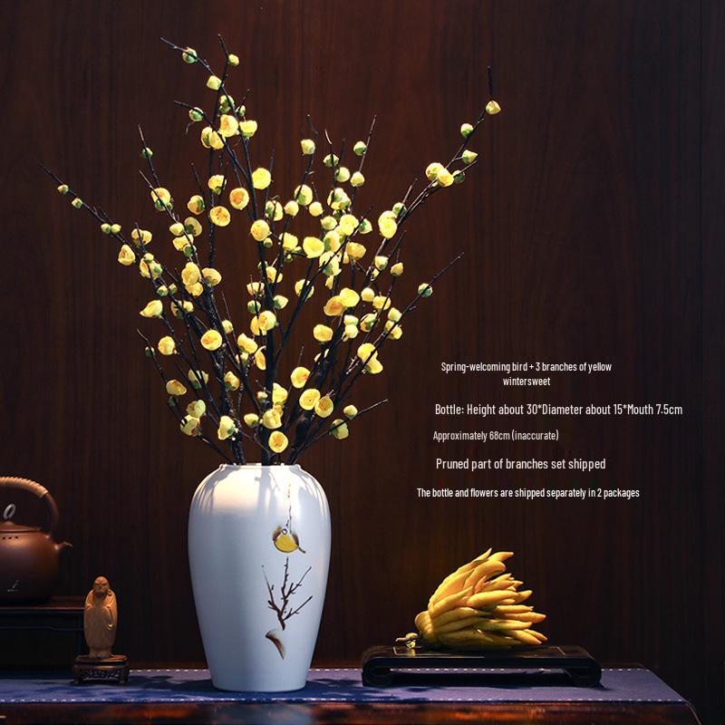 Artificial Plum Blossom Arrangement for Home Décor & Photography