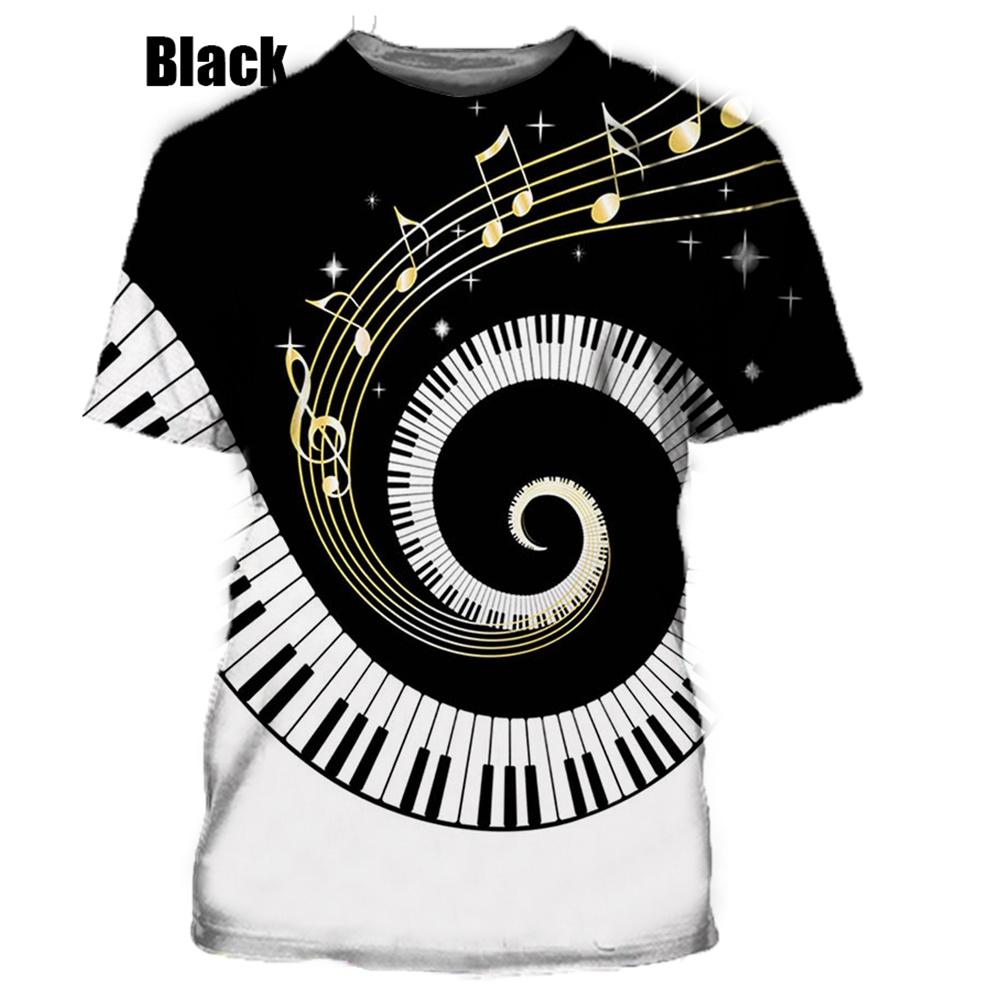 Men Women New Fashion Newest 3D Printing T Shirt Music Note Fashion Short-sleeved T-shirt 3D Men Women Tops Pullover Tee XXS-6XL