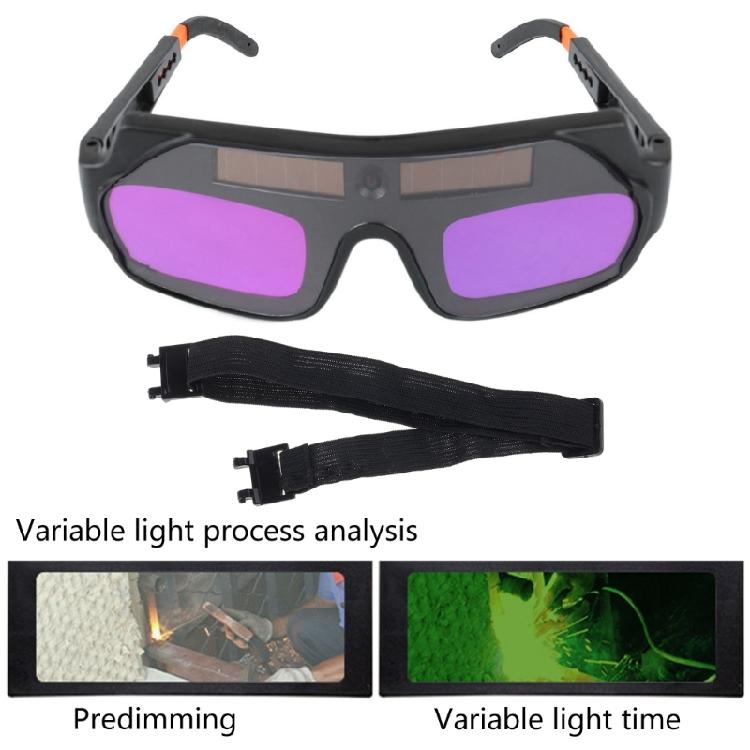 Adjustable Solar Auto Darken Welding Glasses with Comfortable Straps for Eye Protective Auto Darken Welding Goggles