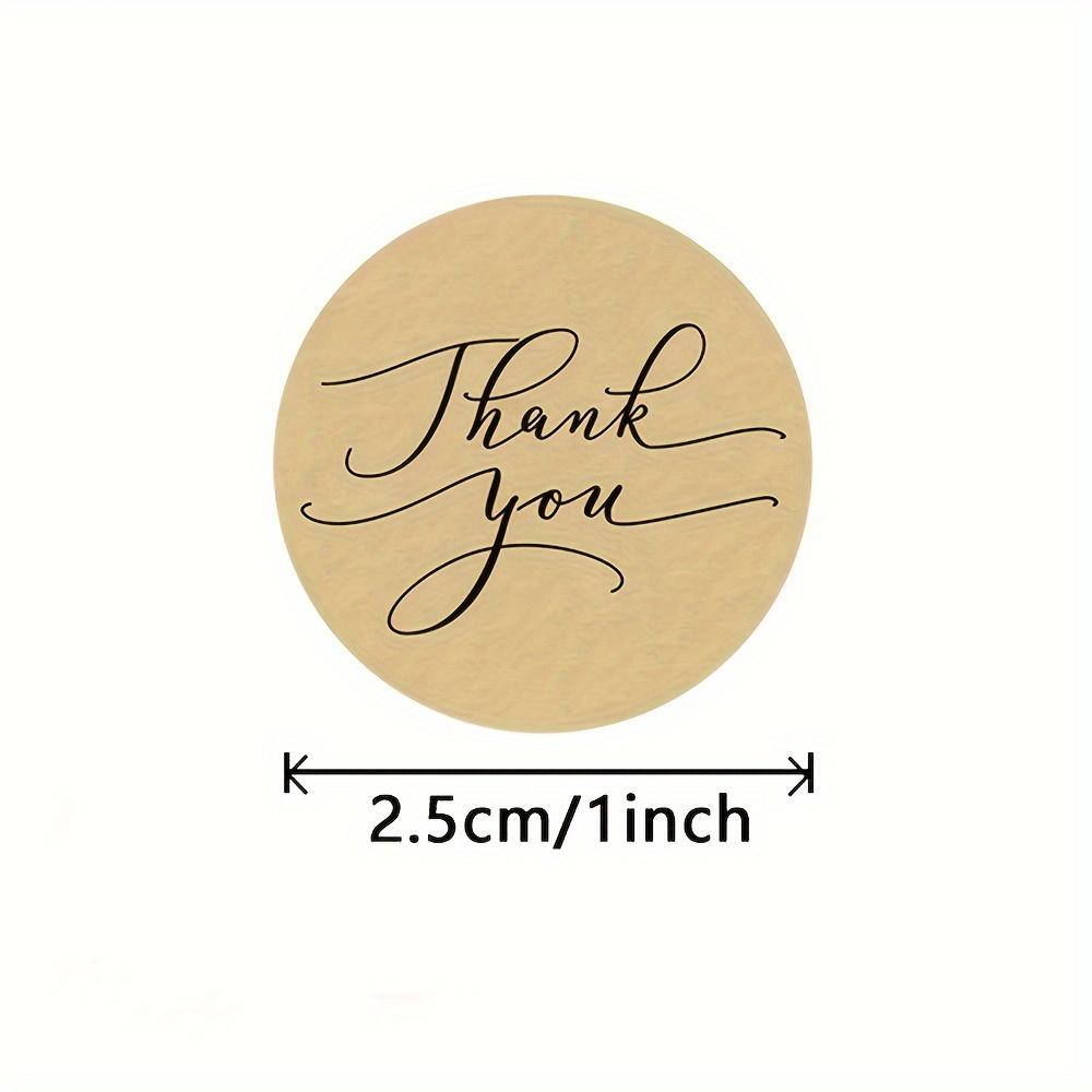 500pcs Brown Kraft Paper Sticker Thank You Seal Labels Stickers for DIY Gift Decoration Baking Package Envelope 1Inch Stationery