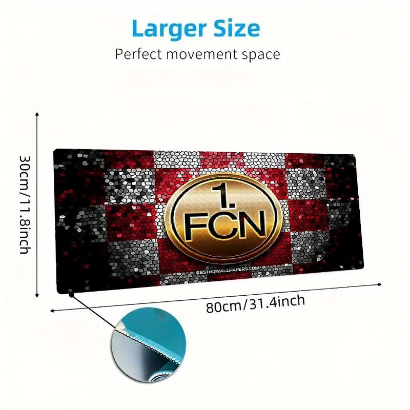 1.FC Nürnberg Logo Color Mouse Pad Large Gaming Table Cushion Non-slip Laptop Tablet Big Mousepad XXL Mat Mini PC Playmat With Lock edge