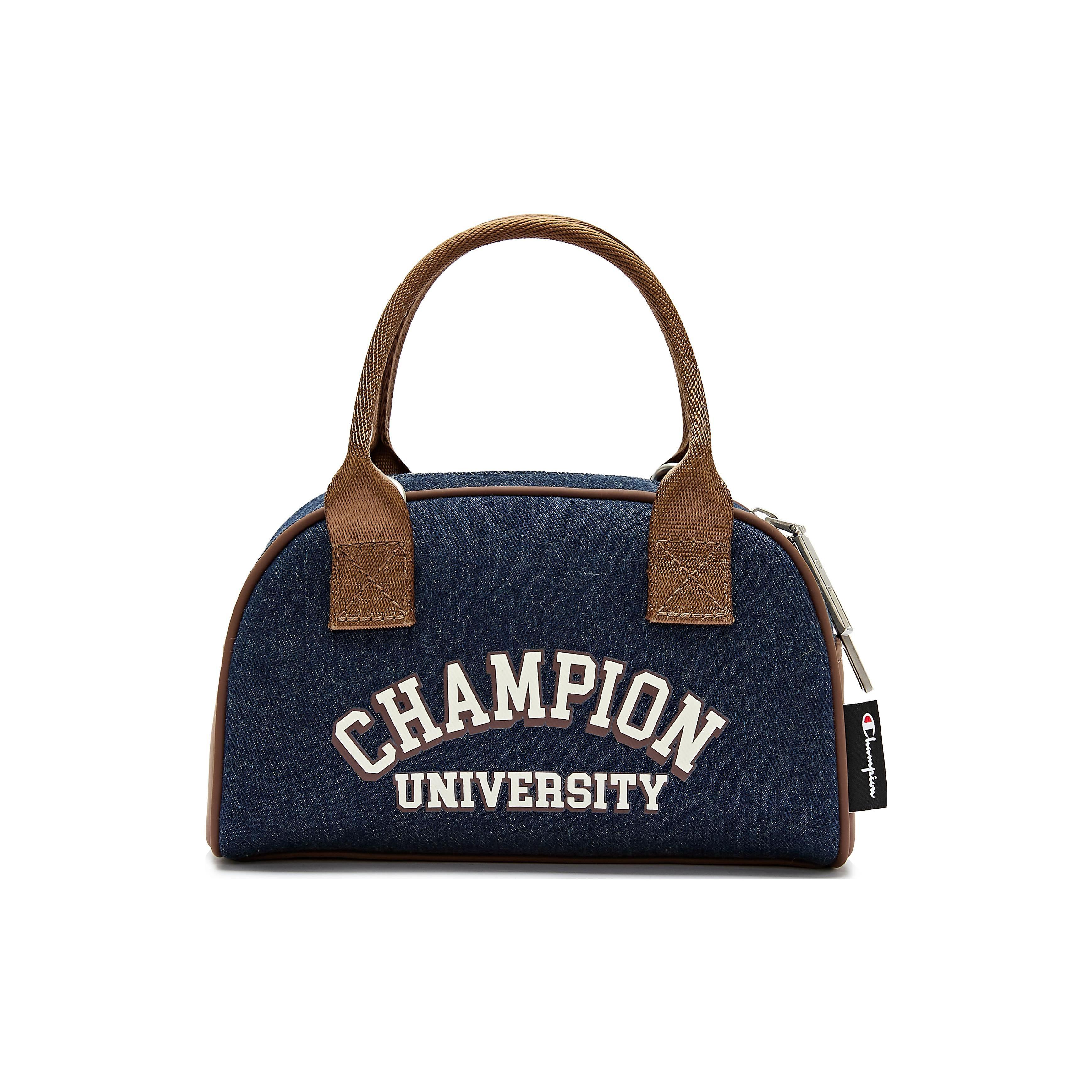 

Champion Bowling Bag Classic Logo Campus Font College Style Synthetic Leather And Fabric Shoulder Crossbody Tote Bag Unisex bags U3CACPU19 Green