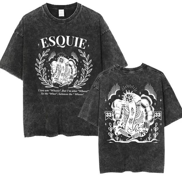 Claire Obscur 33 Expacim Retro Washed Unisex Cotton Oversized T-Shirt