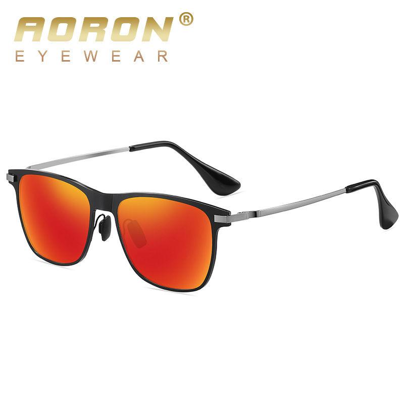 AORON Metal Frame Polarized Sunglasses Outdoor Fashion Sports Fishing Driving Glasses UV400 Anti Glare Eyeglasses