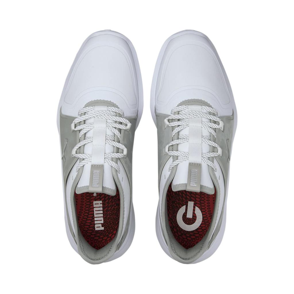 Golf Spikeless Shoes Ignite FASTEN8 Pro Puma Rise cm 3E [PUMA] Men's White/Puma Silver/High 27.0