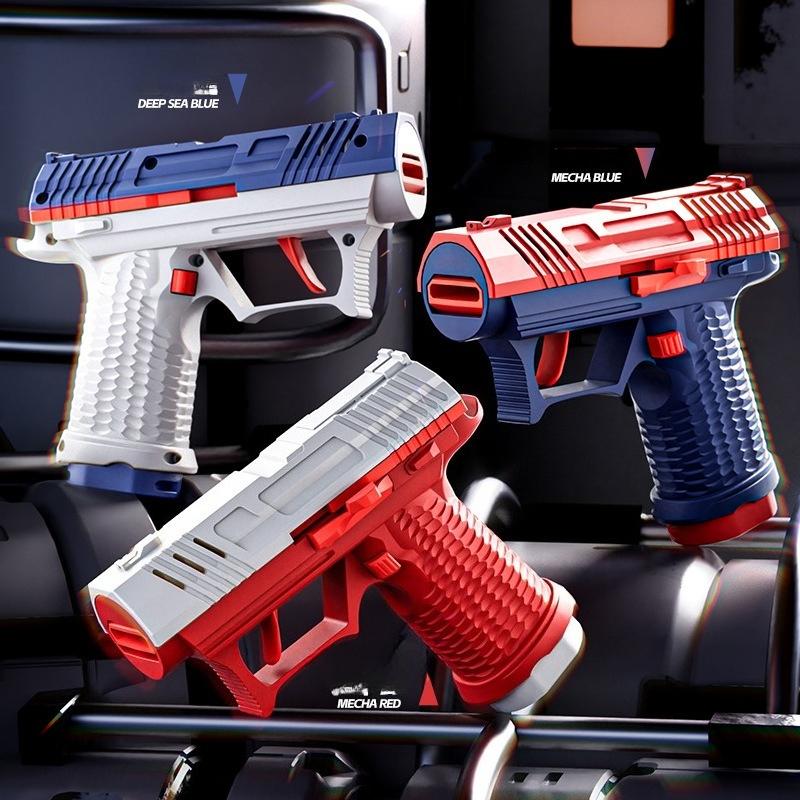 Safe Kids Flying Saucer Toy Foam Disc Launcher Gun for Outdoor Lawn Sports Interactive Plastic Toy Gun Boys Birthday Gifts