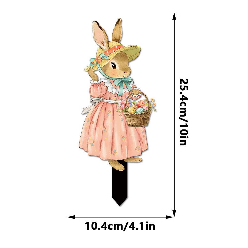 

Декор для сада в виде Пасхального Кролика с Яйцом Double-sided Printed KT Board