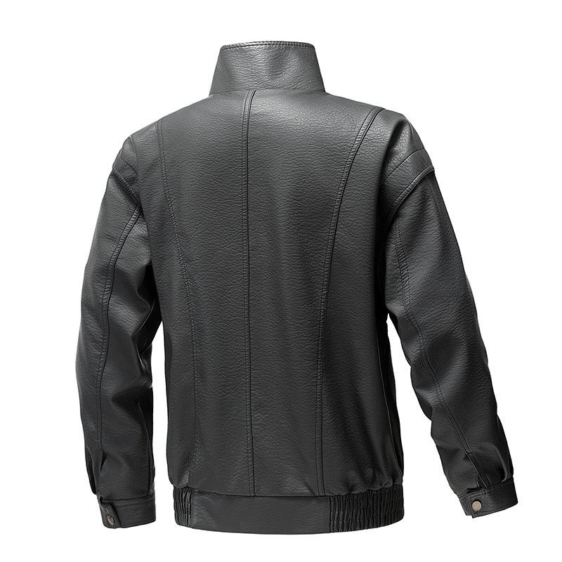 Spring New Men's Leather Jacket Versatile Loose Fashion Trend Jacket Handsome Men