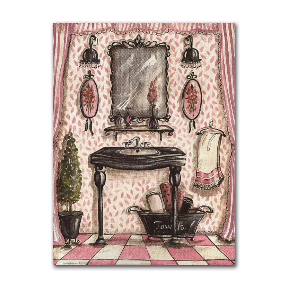 Retro Victorian Bathtub Vintage French Bathroom Tub Poster Canvas Painting Print Wall Art Picture for Bath Room Home Decor