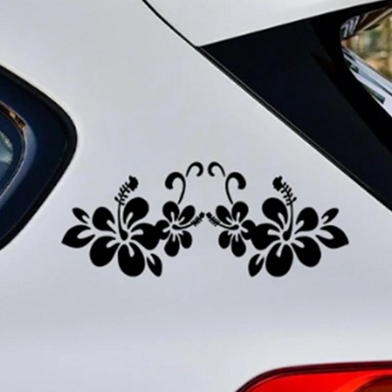 Flowers Car Decals Automotive Exterior Decoration Stickers Flower Pattern Hood Decal Floral Bumper Stickers Self-Adhesive Side