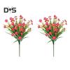 2 Pcs Artificial Flowers Bundle UV-Resistant Faux Plants Non-fading Fake Flowers for Home Vase Basket Window Box Outdoor Decoration