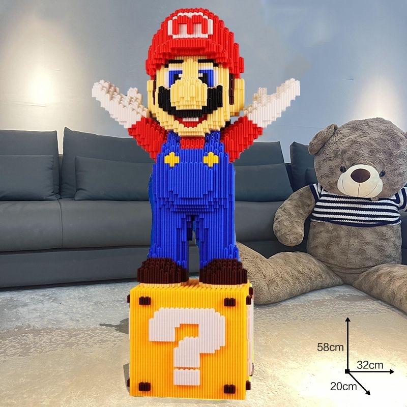 35cm Super Marios Bros Large Construction Blocks Anime Figure Cartoons Model Gient Super Mario Blocks Ornaments Children Gifts
