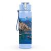 1PC Coast Sea Mountain View 750ml Color Plastic Sports Water Bottle Leakproof Flip Straw Lid Suitable for Sports Office Home Use
