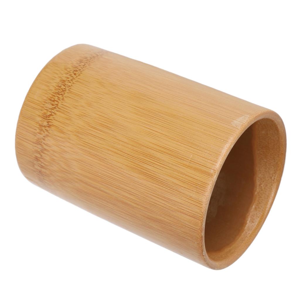 Bamboo Holder Waterproof Bamboo Storage Container Desktop Cylinder Bamboo Holder for Manicure Shaving Tools