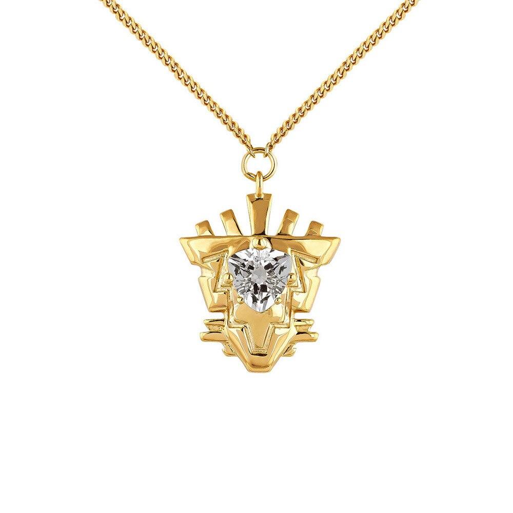 925 Sterling Silver Gold Coated Silver Quartz Motif Necklace Choker Long Chain Luxury Women Weddng Jewelry Wholesale