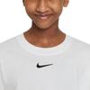 Nike T-shirt a maniche lunghe con stampa logo Sportswear Essentials per bambini, top bianchi DV0575-100