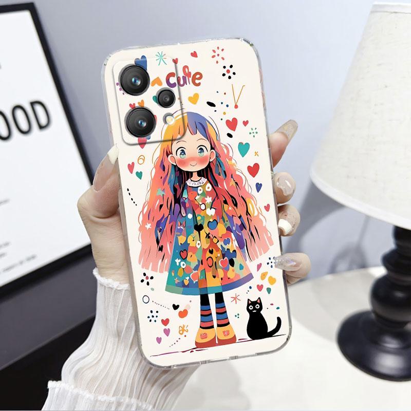 For Realme Narzo 50A N55 50A Prime 30A 50 4G Case Cover For Narzo 30 5G Marble Clear Soft Silicone Phone Case Fundas Cat Capa