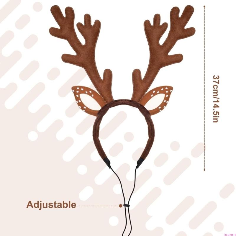 Regulable Reindeers Antlers Headbands For Dog Cats Soft Fabric Christmas Pet Costume Accessory Holiday Photo Props