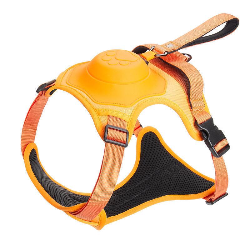 Dog leash, retractable chest and back, walking dog leash, medium-sized large dog pet vest type strap, anti-break free