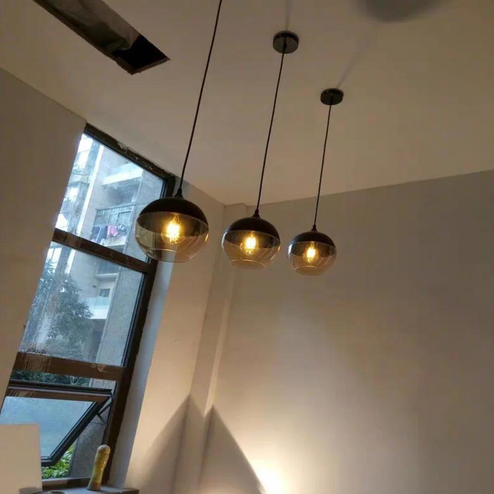 Nordic Moderne Loft Hängende Glas Pendelleuchte Leuchten E27 LED Pendelleuchten für Küche Restaurant