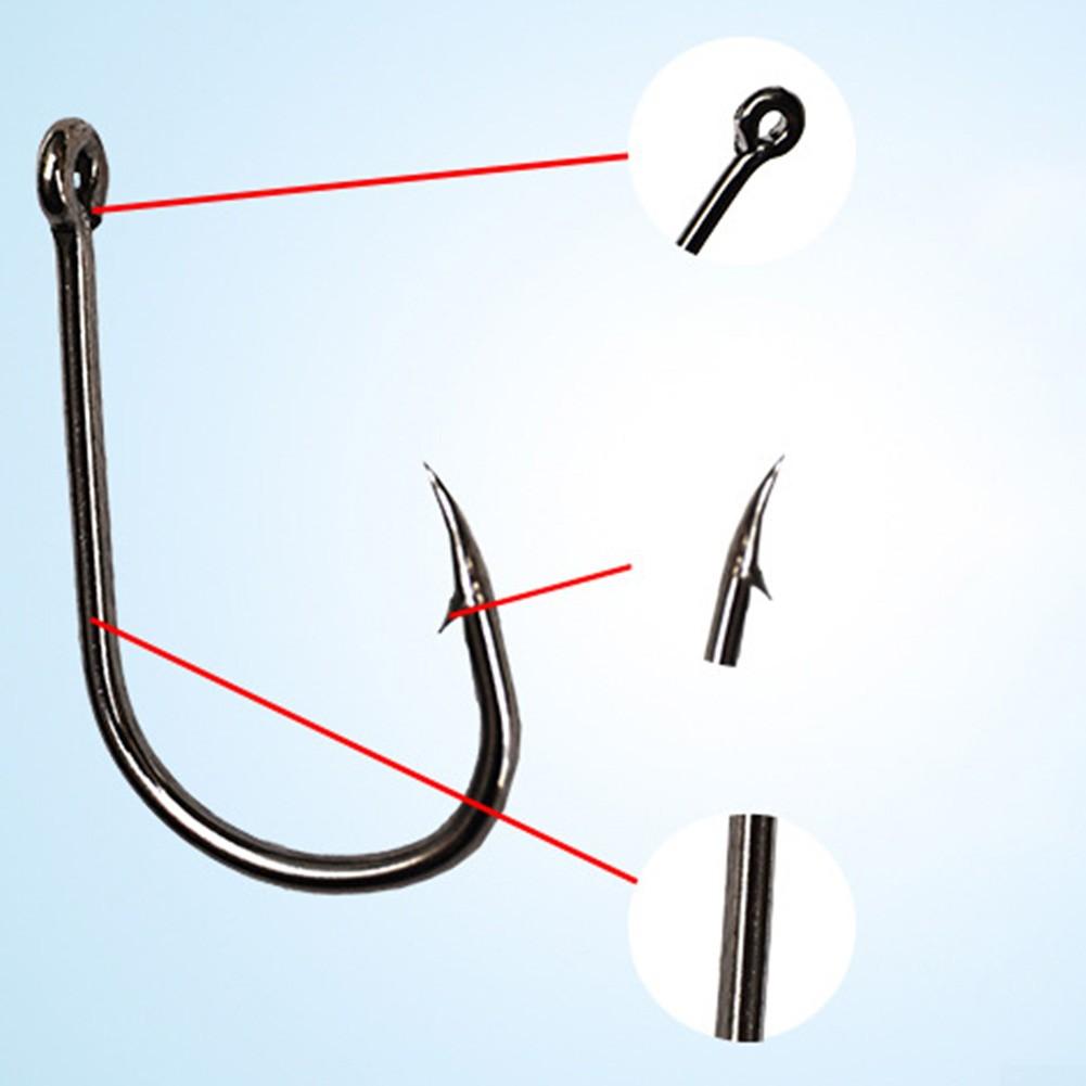 Ostrý rybářský háček Silný 10 různých velikostí 100 ks