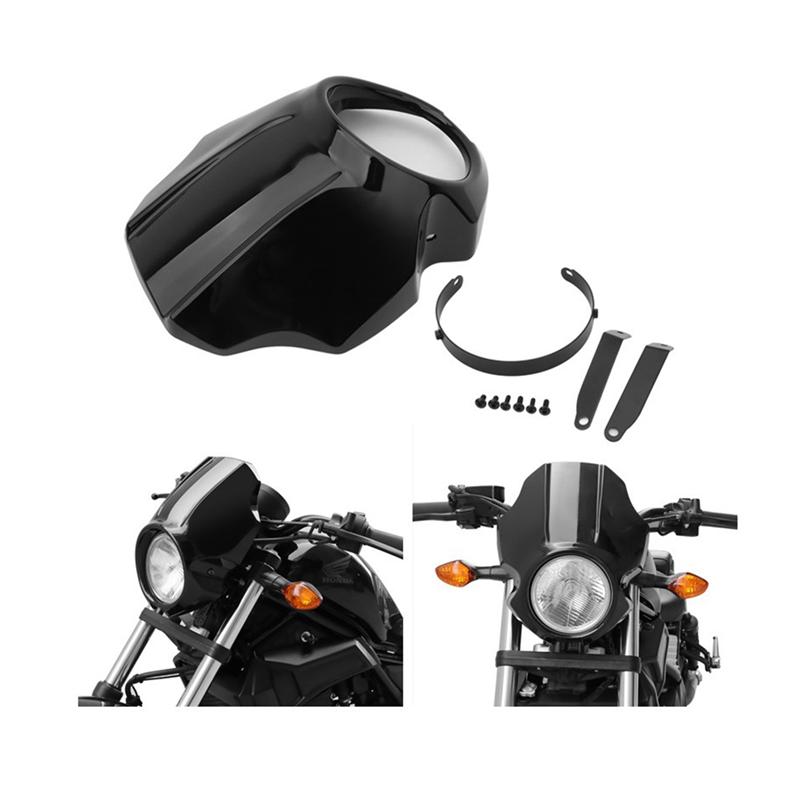 Precise Motorcycle Fairing Headlight Cover Windshiled Fairing Cover Accessory For Honda Rebel CMX 300 500 2017-2022 Model, A Par