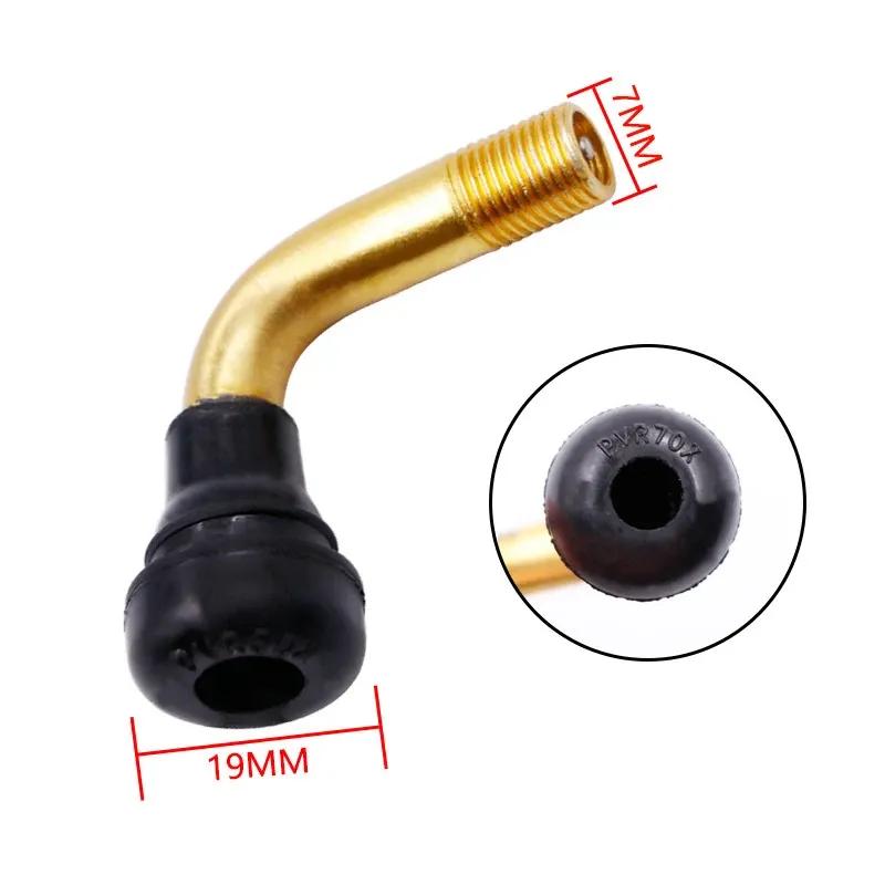 Car Tubeless Tyre Valve Copper Valve Elbow for Motorcycle Electric-bike Wheel Tubeless Tire Valve Stem Rubber Tire Nozzle Core