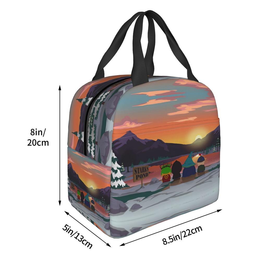 Custom Southes Anime Erics Insulated Lunch Bag for Women Men Waterproof Cartoon Cooler Thermal Bento Box School