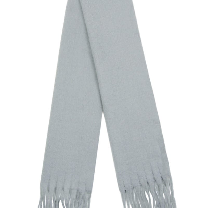 GRAVER [UNISEX] Flower Dot Embroidery Bold Muffler_Gray