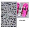 1PCS Black White Butterfly Laser Nail Stickers Nail Art Decoration Abstract Lines Bronzing Flowers Stickers For Nails