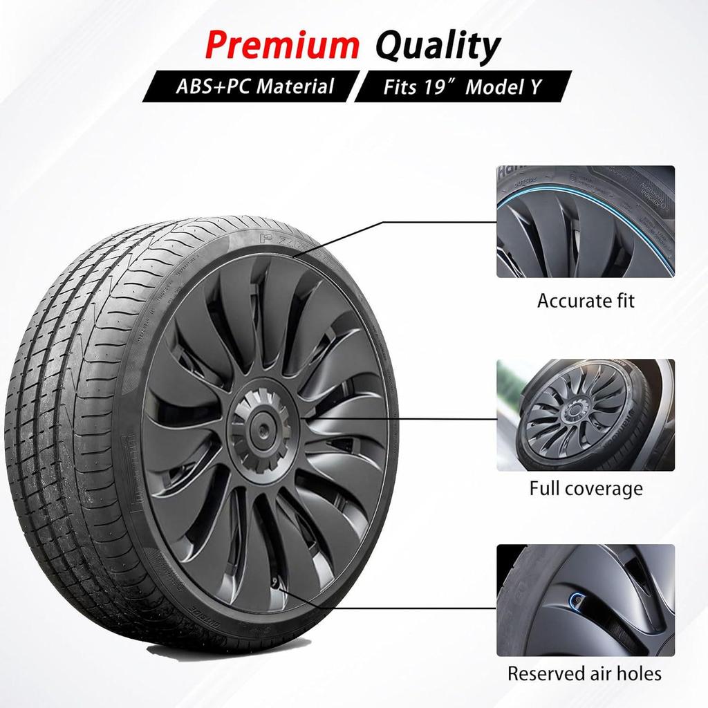 Tesla Model 3/Y Wheel Hub Cover Protector for 18/19-inch Wheels