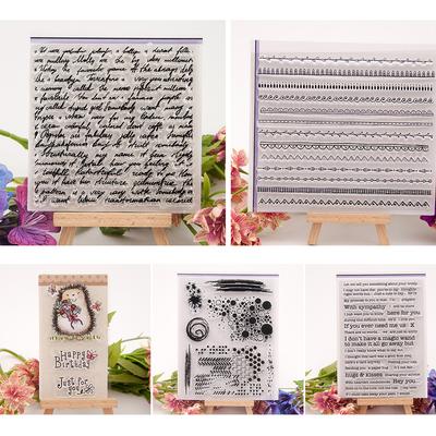Transparent Stamp Silicone Seal Sheet For DIY Scrapbook Craft Card Album T1336