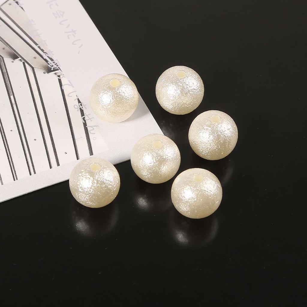 10-500Pcs ABS Wrinkled Pearl Beads for DIY Jewelry Craft Making Home Decoration Art Faux Pearls for Vase Fillers