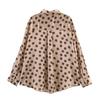 European and American Style, New Women's Clothing, Foreign Style, Fashionable Silk Satin Texture Polka Dot Shirt 2277108