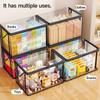 1 Stück Klare PVC-Aufbewahrungsbeutel mit Klappdeckel & Sichtfenster - Stapelbare Organizerbox, Robuste Transparente Aufbewahrungsbeutel