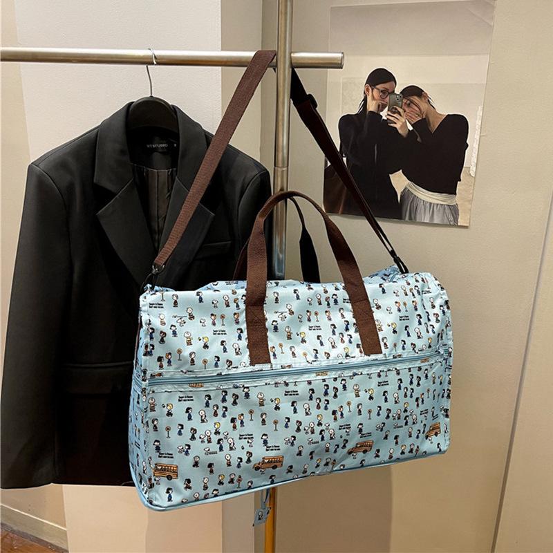 Large Capacity Lightweight Foldable Water-Resistant Cartoon Travel Duffle Handbag