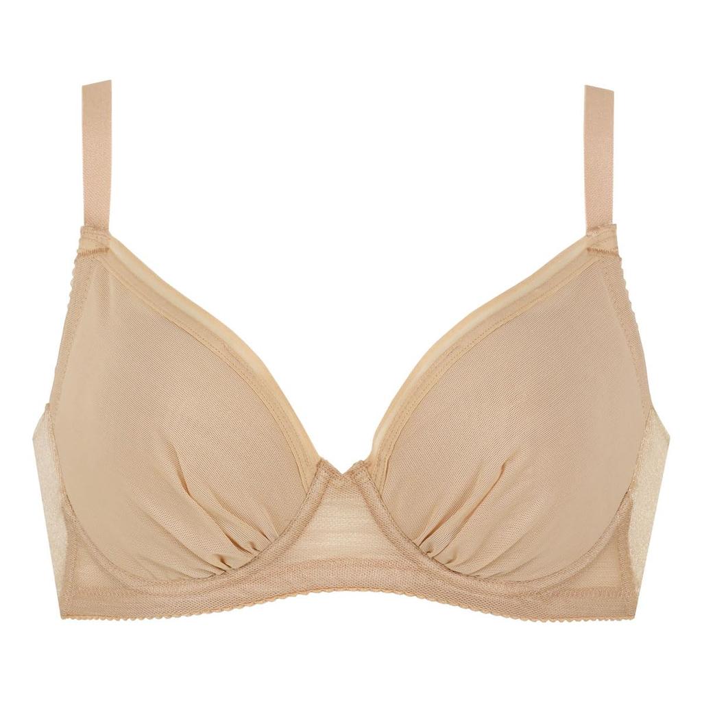 Wacoal Simple Smaller Bra Large Underbust Qui BRB452, 3/4 Cup, DEF, Size, (BE-Beige, F100)