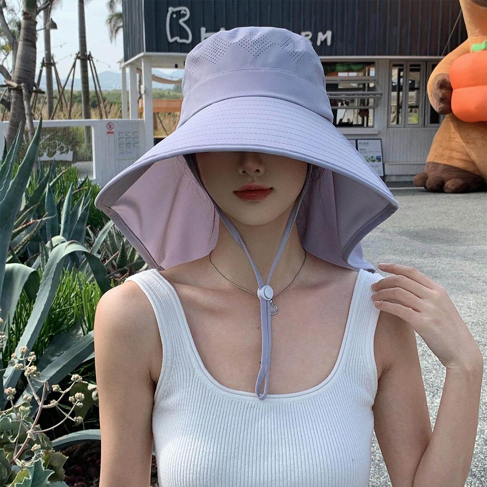 Wide Brim Shawl Fisherman Hat Anti UV Bucket Hat Fashion Panama Cap  Outdoor Sports
