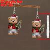 Cross-Border Christmas Cartoon Bear Acrylic Earrings