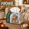 1pc Rustic Autumn Harvest Tissue Box Holder with Gourd & Pumpkin Design - Vintage Farmhouse Decor Suitable for Kitchen, Living Room, Bathroom, Car - D