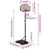 Basketballkorb Ständer Schwarz 216 250 cm Polyethylen