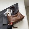 Retro Soft Leather Tote Bag for Women New Simple Versatile Large Capacity Single Shoulder Crossbody Bags Commute Handbags