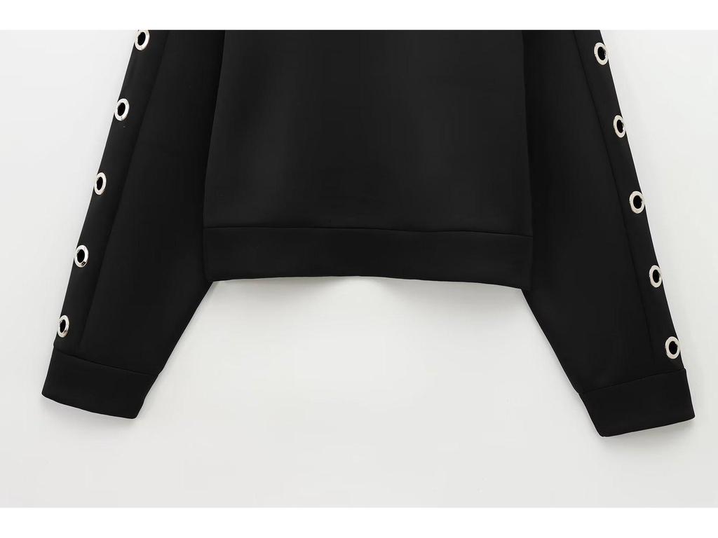 2025 Spring Women's European & American Fashion Long Sleeve Sweatshirt and Skirt Set