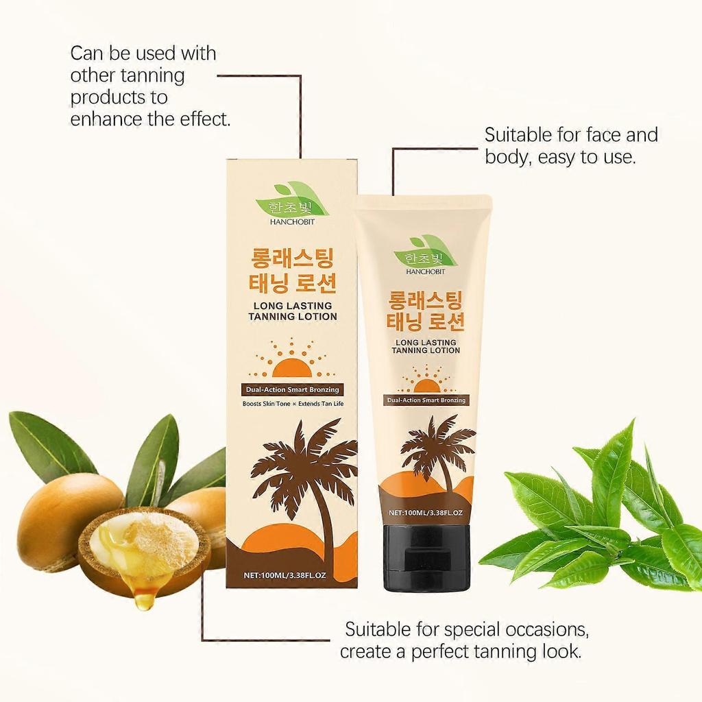 Long Lasting Tanning Lotion, Intensive Tanning Gel, Natural Tanning Accelerator Cream Gel for Sunbeds & Outdoor Sun