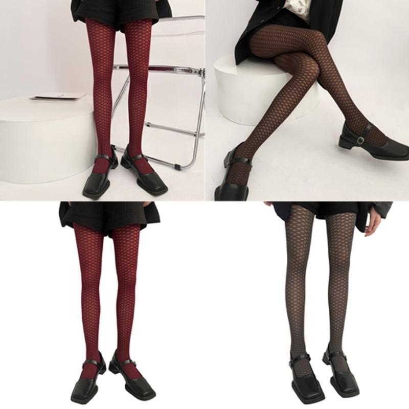 Women Sexy Patterned Tights Hollow Flower Fishnet Stockings Pantyhose Patterned Leggings Net Pantyhose for Party Club