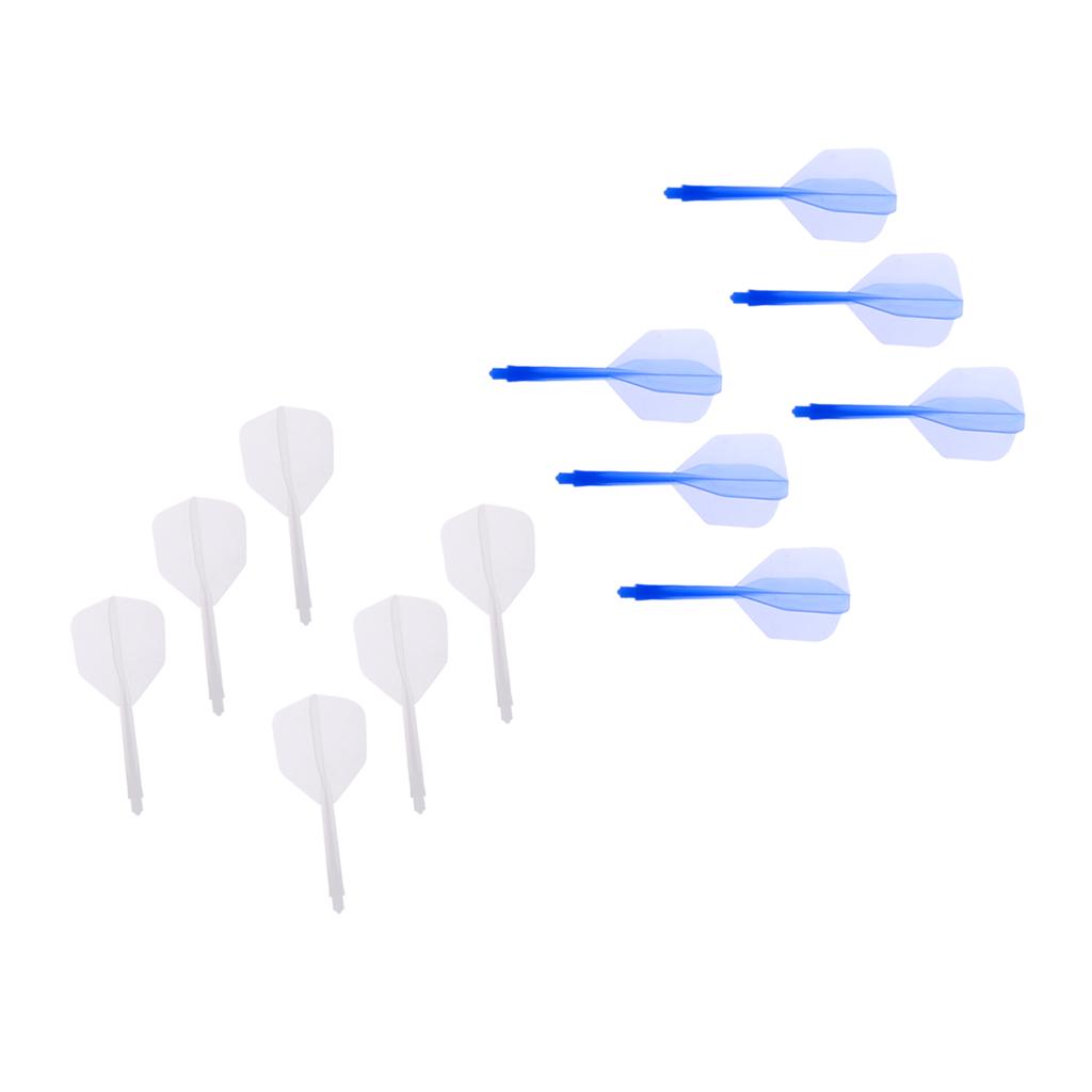 12x Transparent 2BA Thread Dart Shafts and Flights Connection, 2 Colors