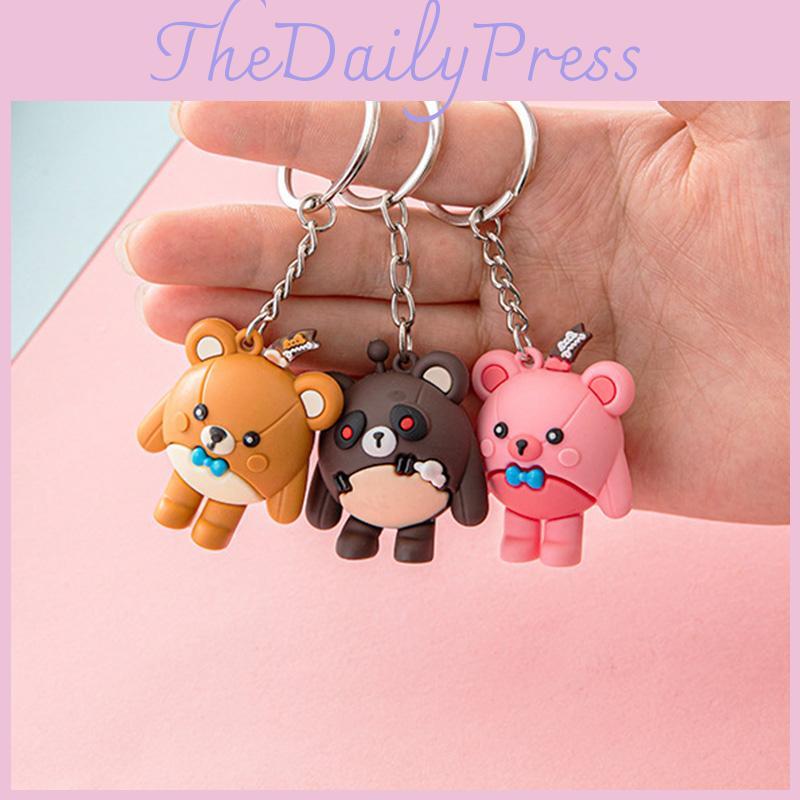 Cute Egg Party 3d Teddy Bear Keychain For Students And Backpacks